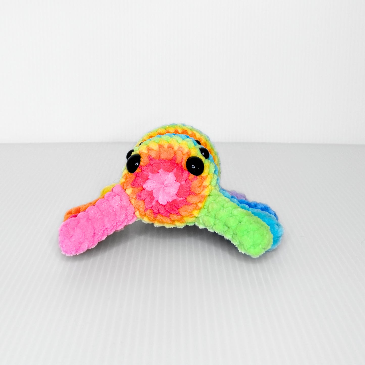 Rainbow Spider — Handmade Tie-Dye Crochet Plushie