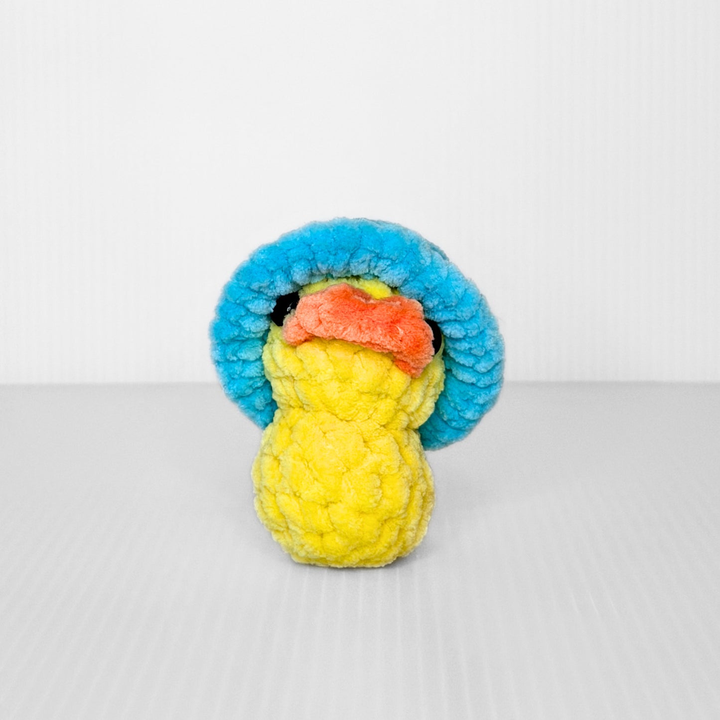 Duck in Bucket Hat — Handmade Crochet Mini Keychain