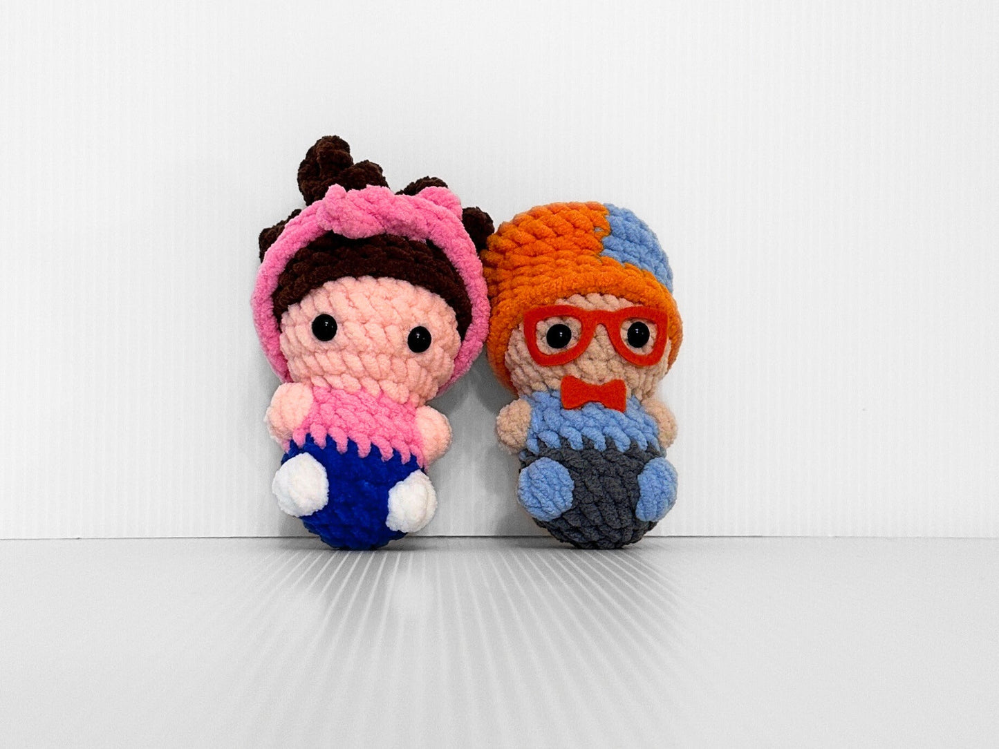 Blippi Inspired Crochet Keychain Handmade Clip On Charm Amigurumi Gift - pursuitofcraftyness