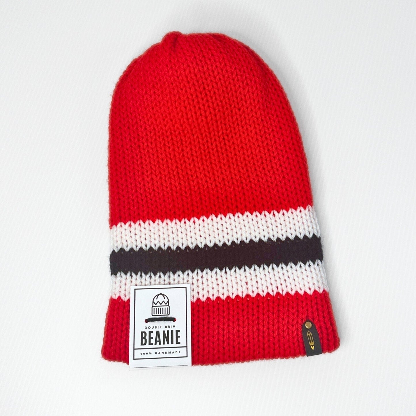 Bright Vintage - Inspired Striped Knit Winter Hat - Stay Cozy while Showing Off Your Team Pride - pursuitofcraftyness