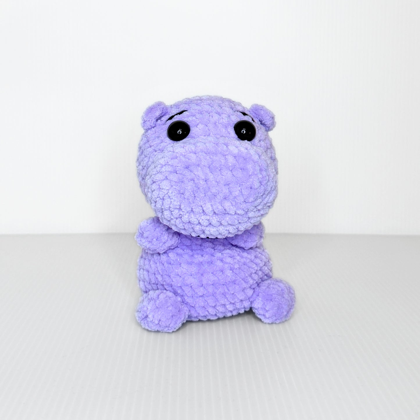 Hazel the Hippo — Handmade Crochet Plushie