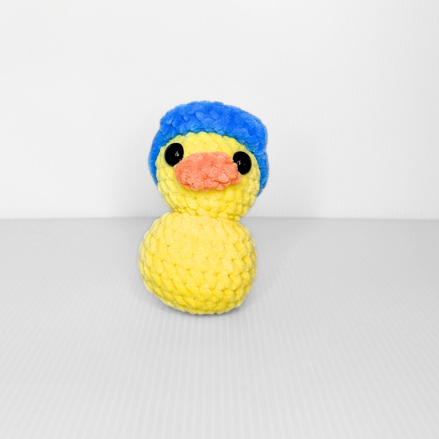 Duck in Baseball Hat — Handmade Crochet Plushie