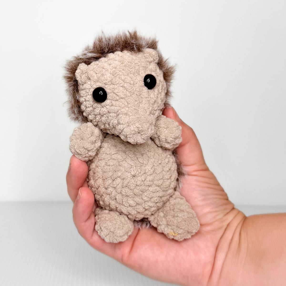 Henry the Hedgehog — Handmade Faux Fur Crochet Plushie