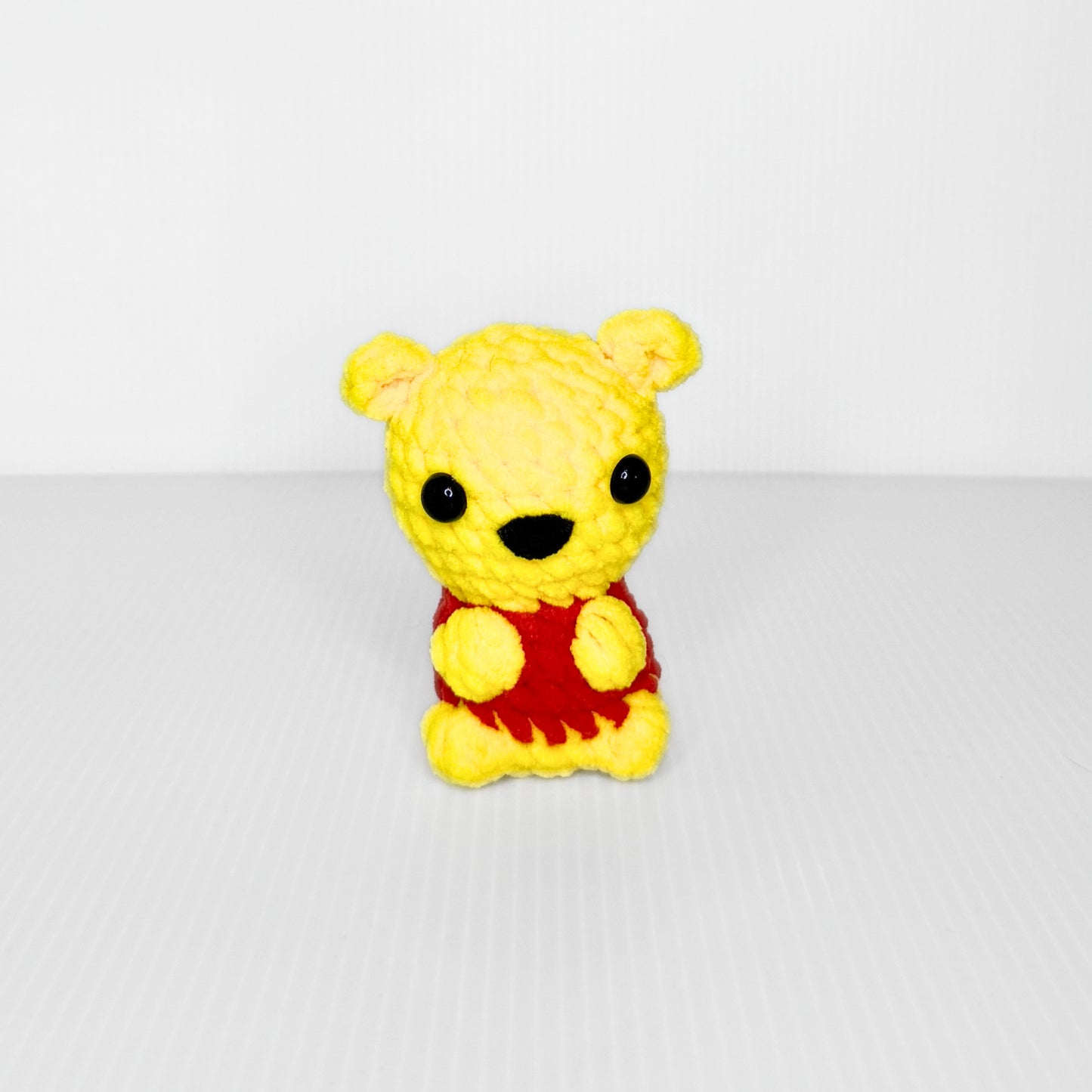 Yellow Bear Keychain — Handmade Crochet Bag Charm - pursuitofcraftyness