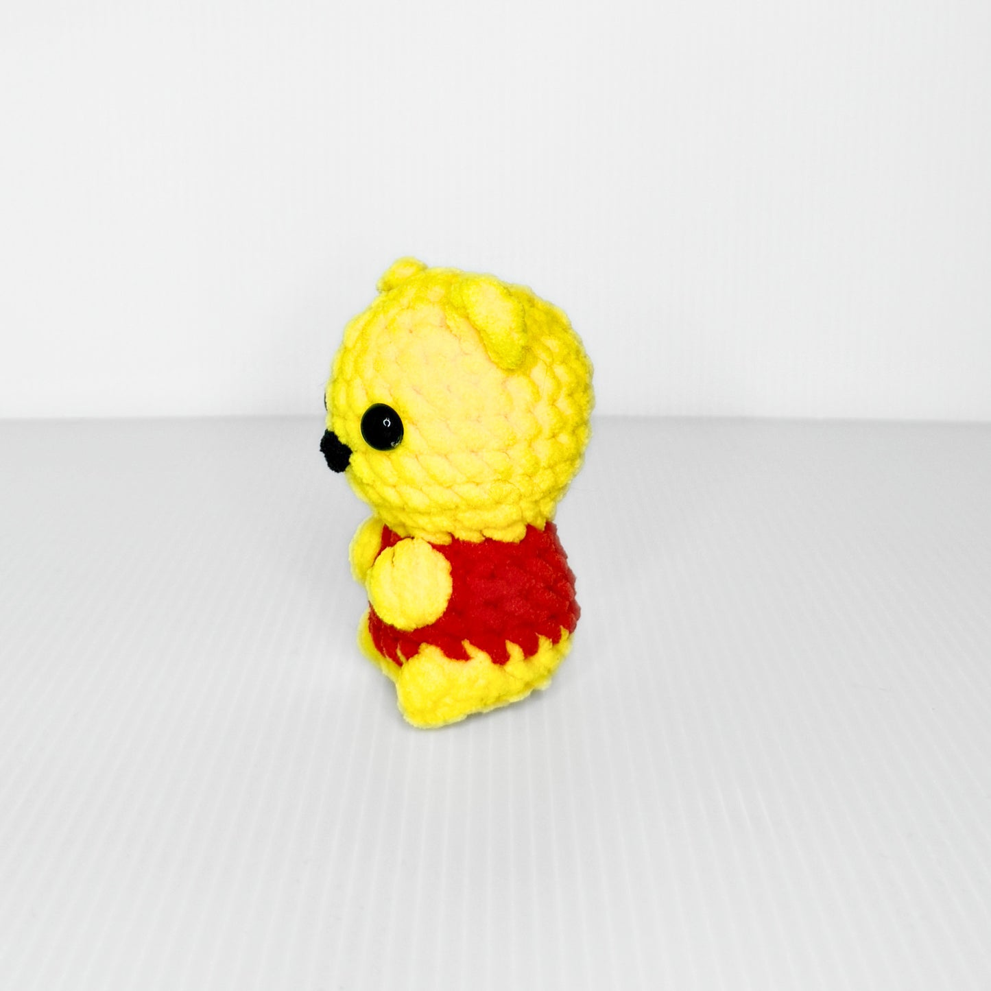 Yellow Bear Keychain — Handmade Crochet Bag Charm - pursuitofcraftyness