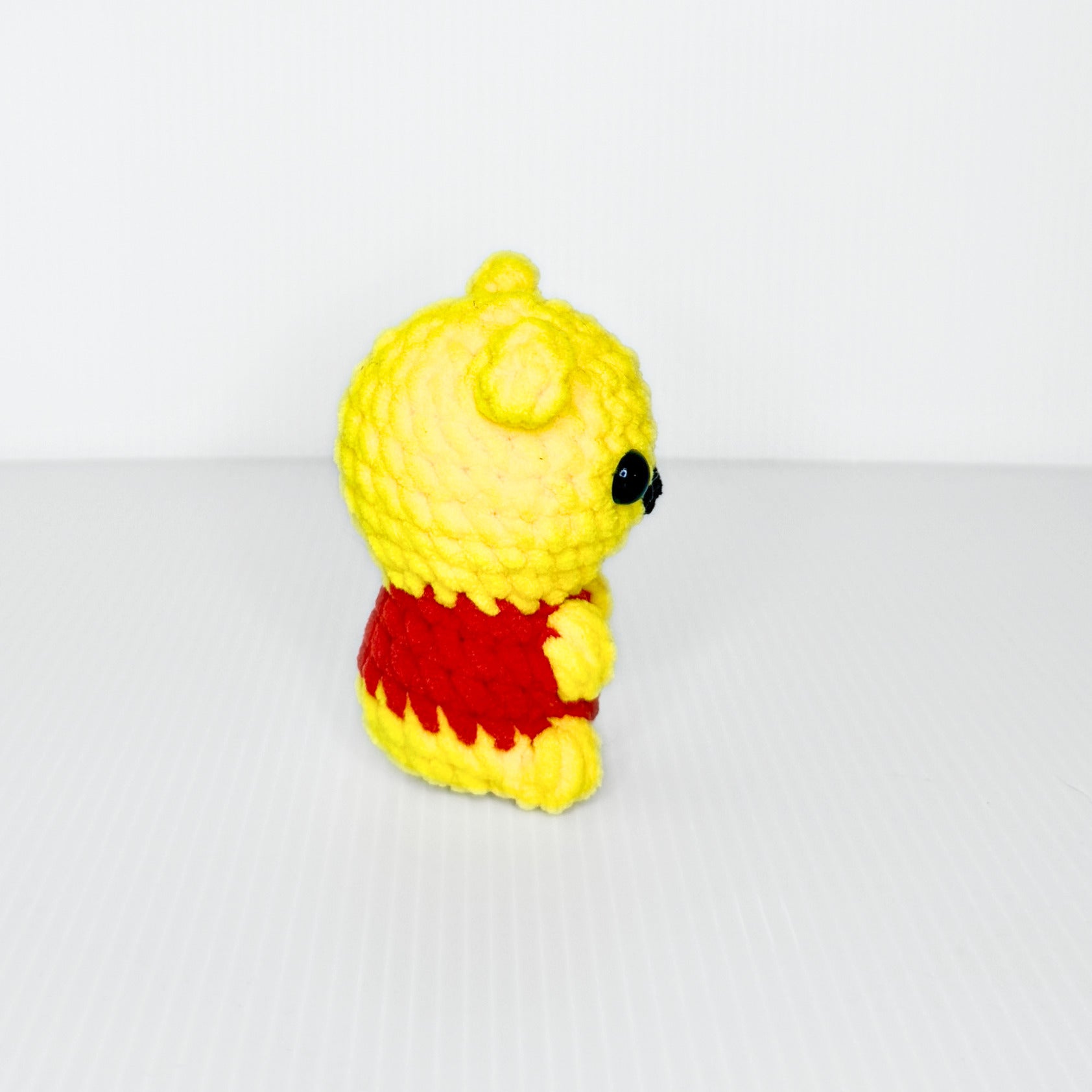 Yellow Bear Keychain — Handmade Crochet Bag Charm - pursuitofcraftyness