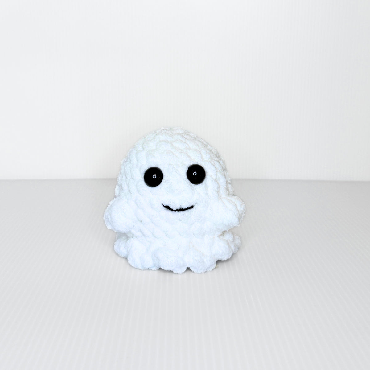 Mini White Ghost — Handmade Crochet Halloween Plushie