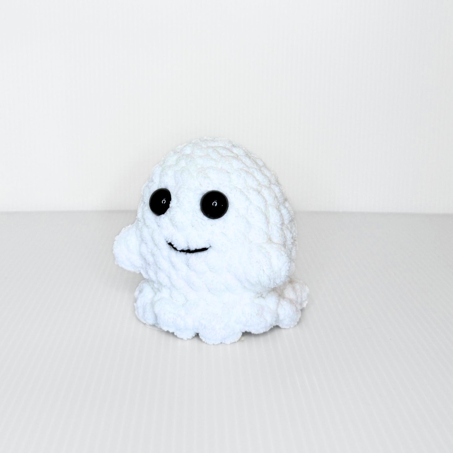 Mini White Ghost — Handmade Crochet Halloween Plushie