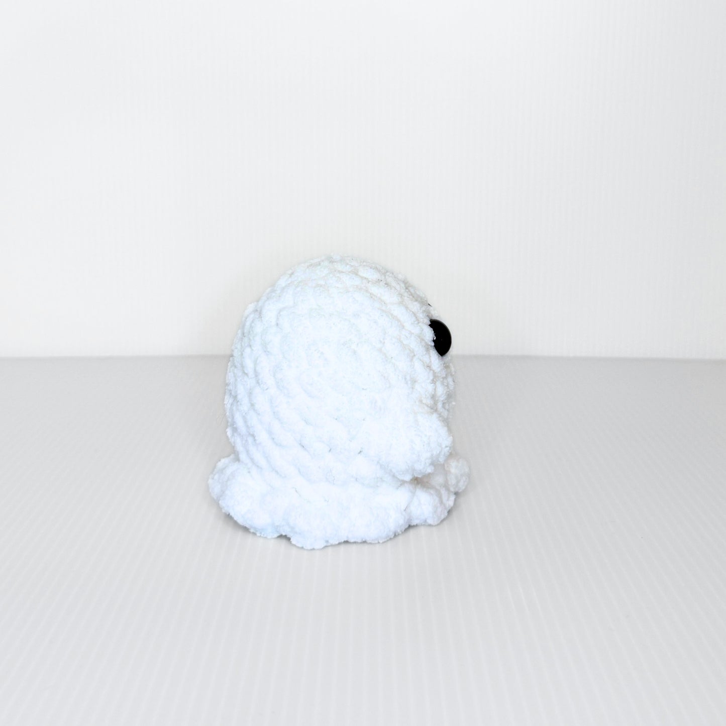 Mini White Ghost — Handmade Crochet Halloween Plushie