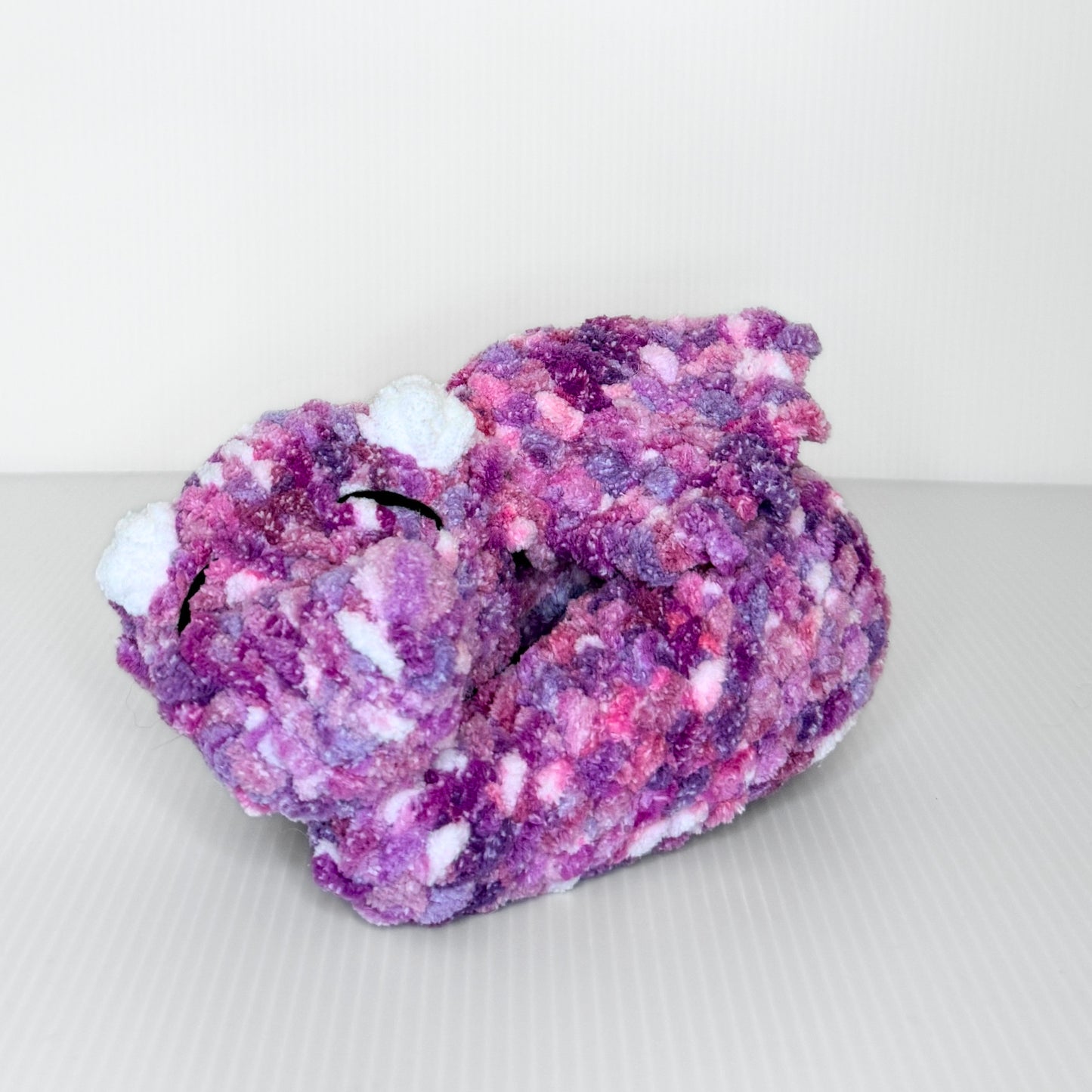 Sleeping Dragon in Lavender Fields — Handmade Crochet Plush