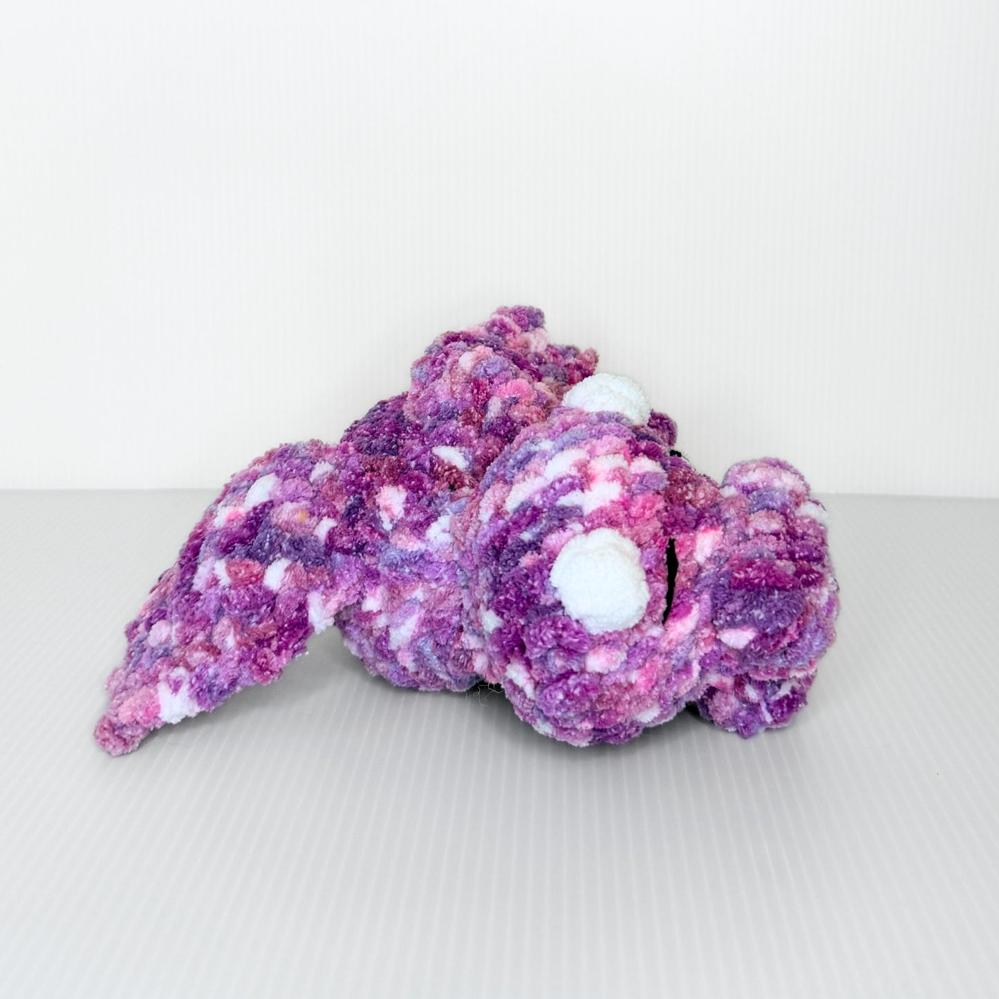 Sleeping Dragon in Lavender Fields — Handmade Crochet Plush