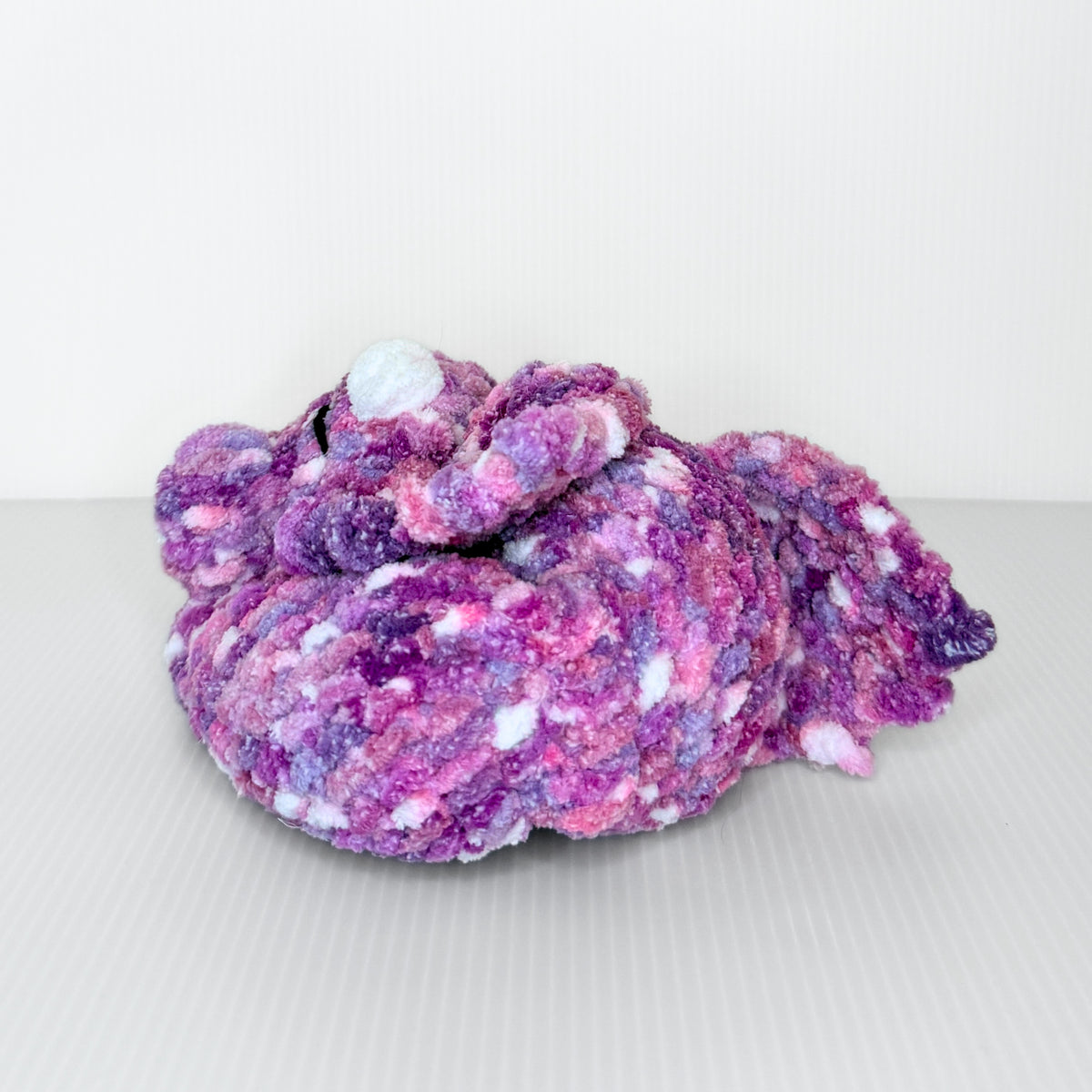 Sleeping Dragon in Lavender Fields — Handmade Crochet Plush