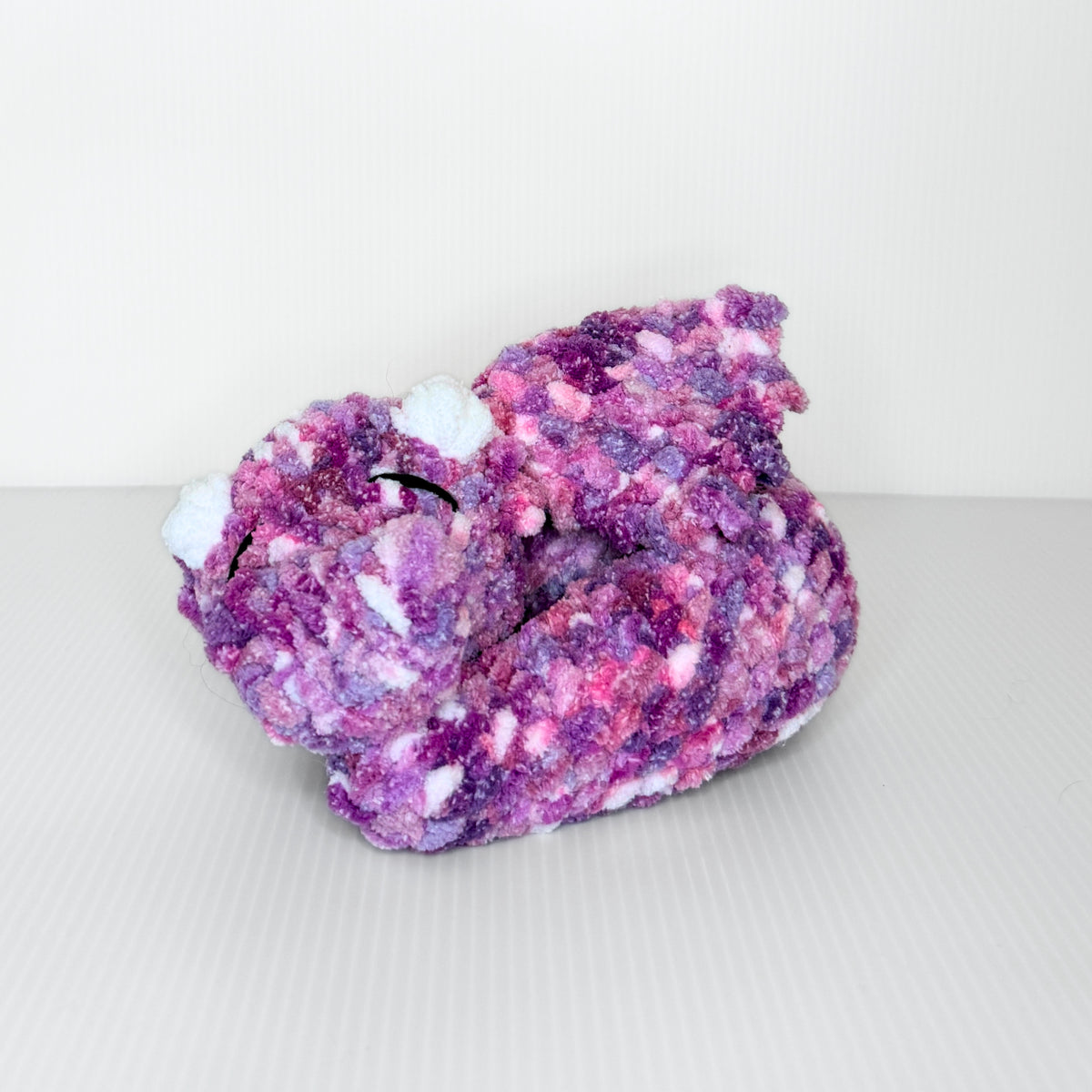 Sleeping Dragon in Lavender Fields — Handmade Crochet Plush