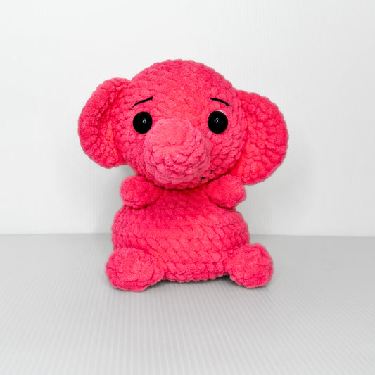 Elie the Elephant — Handmade Crochet Plushie