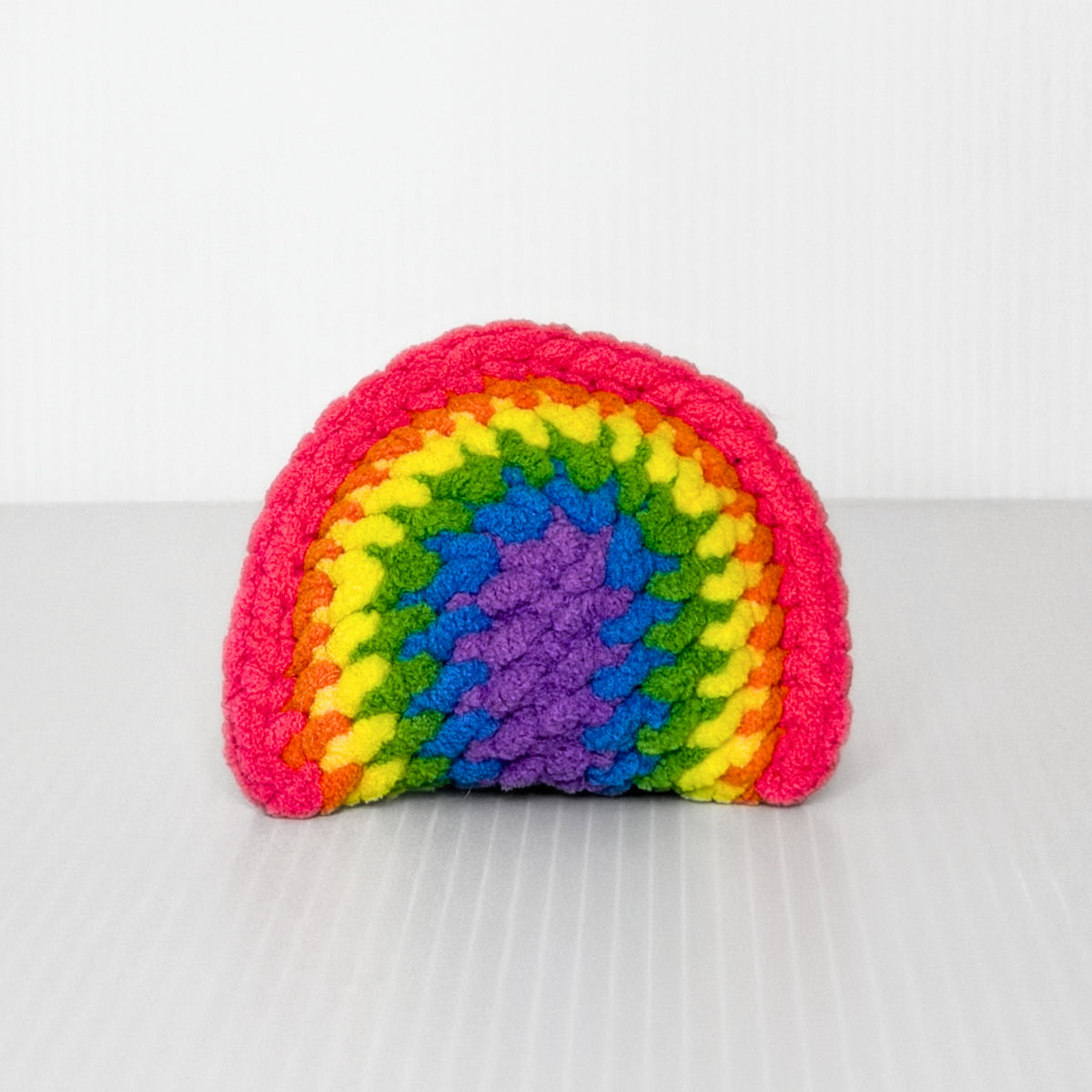 Rainbow Keychain — Handmade Crochet Bag Charm
