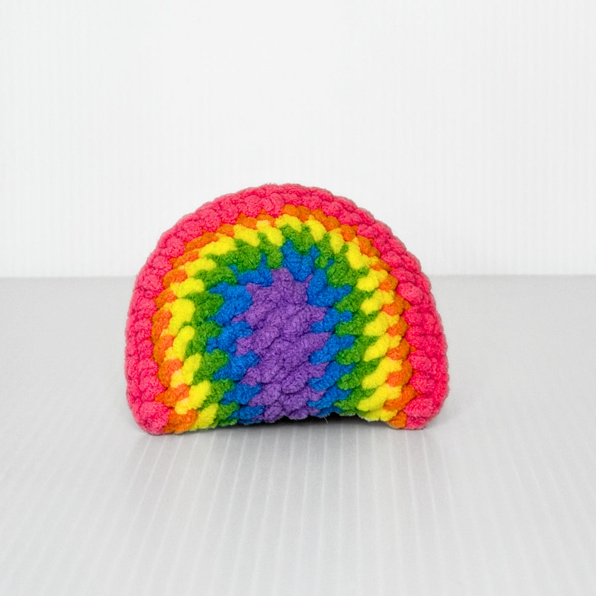 Rainbow Keychain — Handmade Crochet Bag Charm