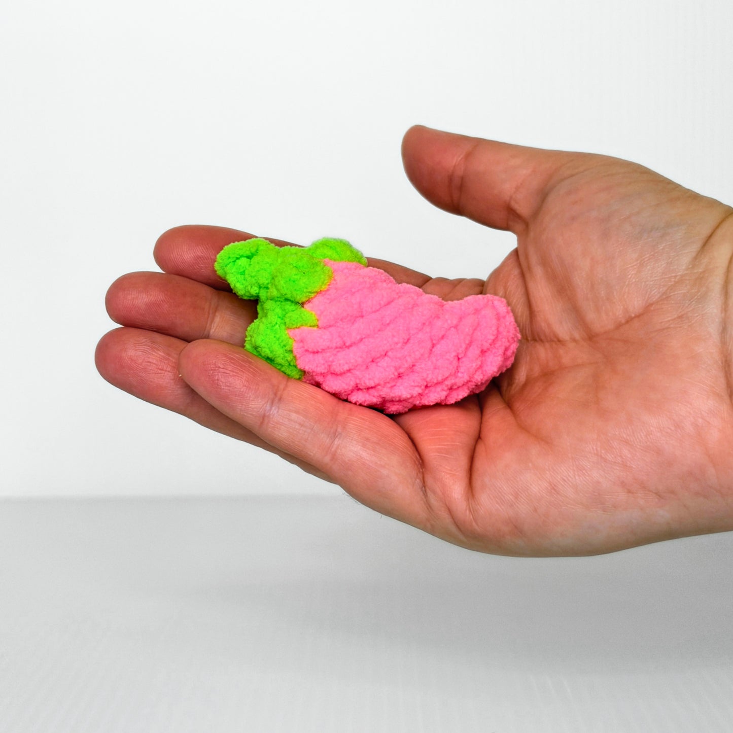 Neon Chili Pepper Keychain — Handmade Crochet Bag Charm