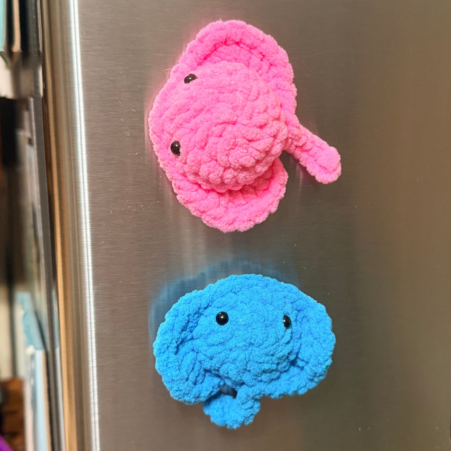 Stingray Magnet — Handmade Crochet Ocean Fridge Magnet