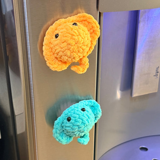 Stingray Magnet — Handmade Crochet Ocean Fridge Magnet