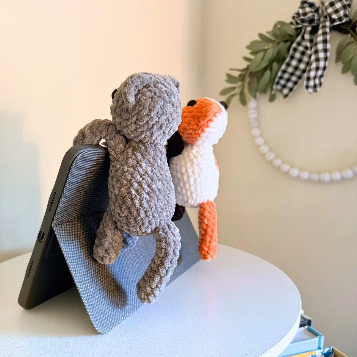 Perch Pal Cat Plushie — Handmade Crochet Cat That Hangs Over Your Screen