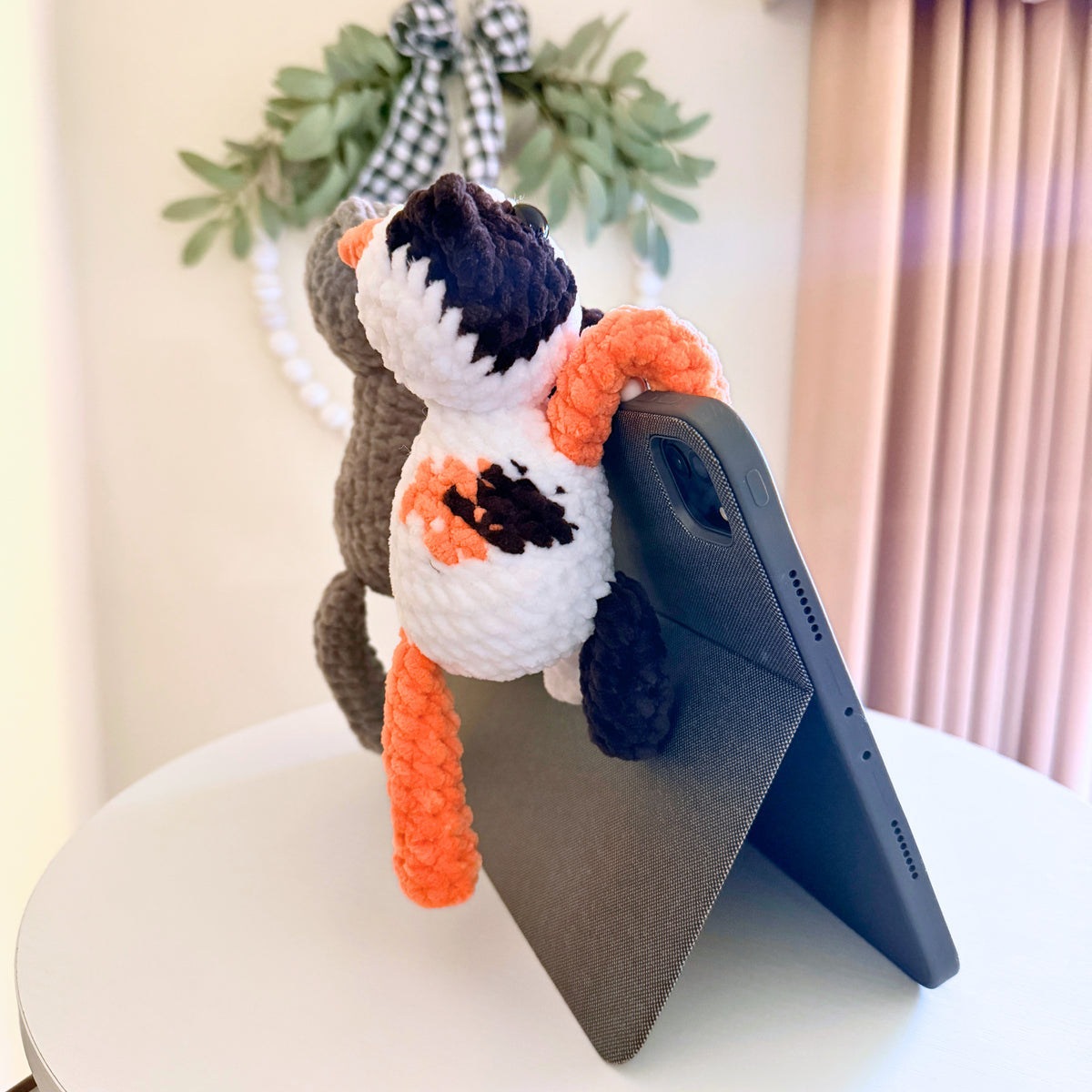 Perch Pal Cat Plushie — Handmade Crochet Cat That Hangs Over Your Screen