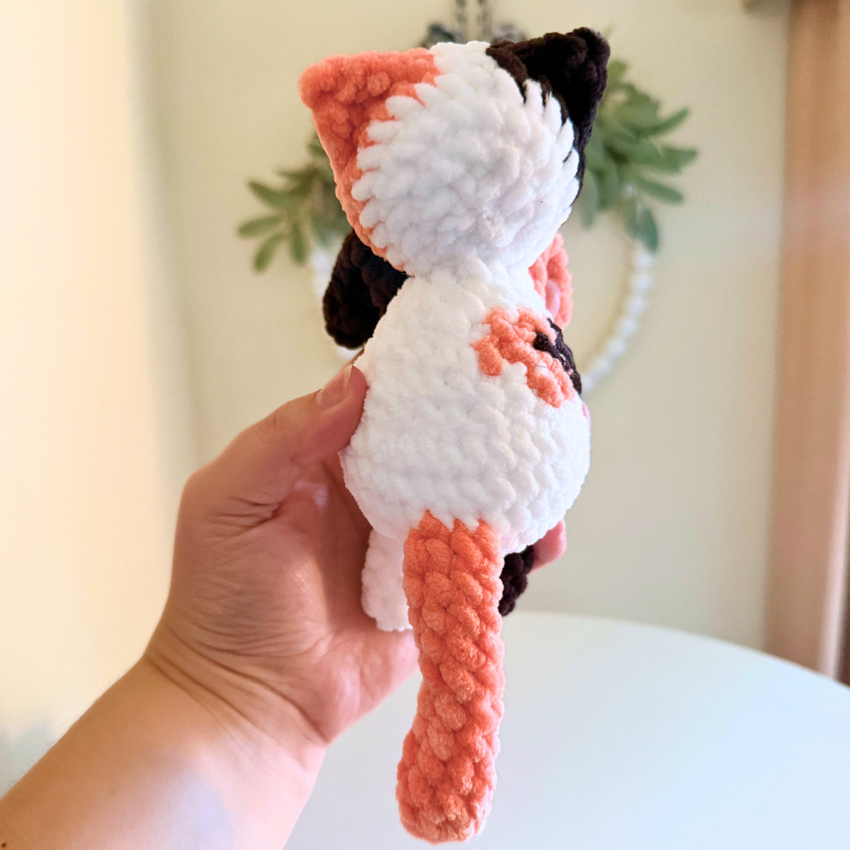 Perch Pal Cat Plushie — Handmade Crochet Cat That Hangs Over Your Screen