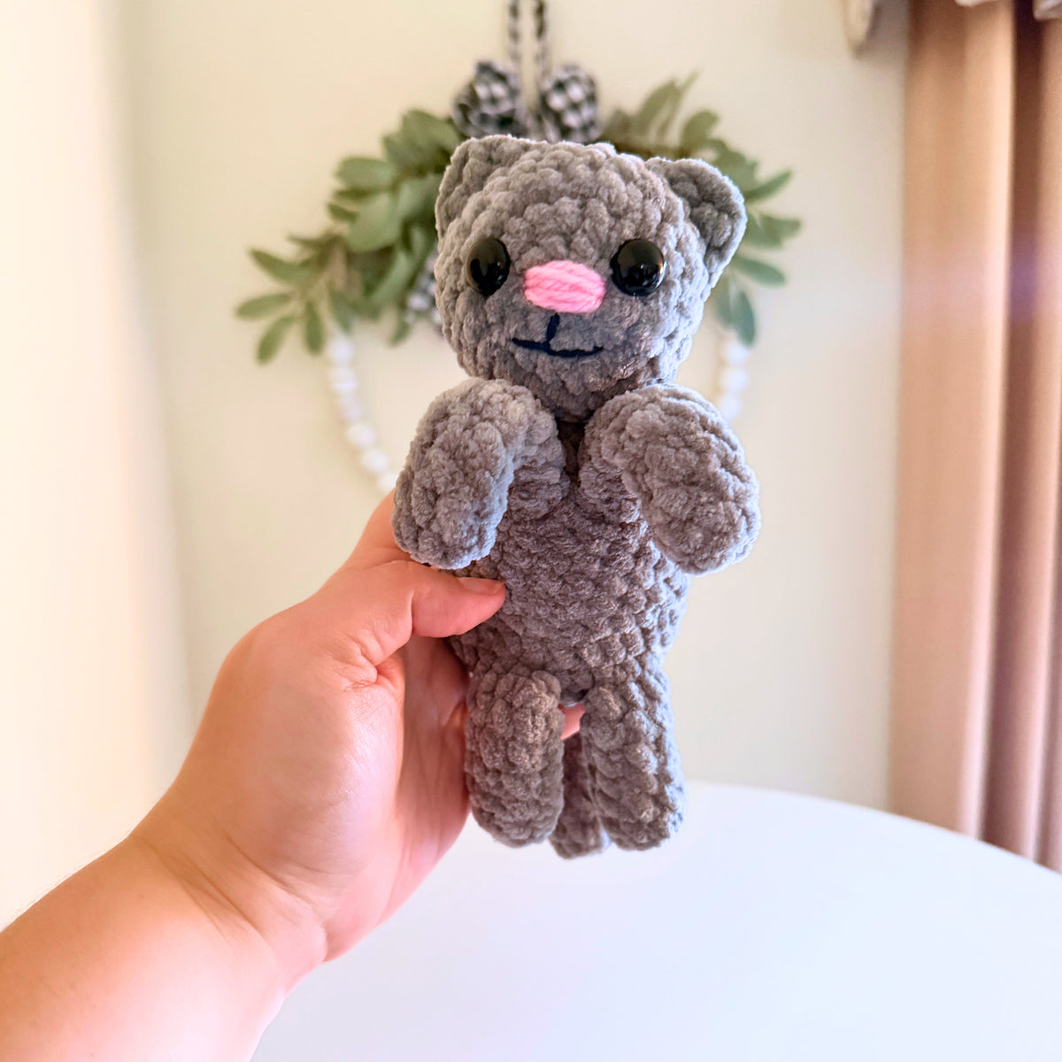 Perch Pal Cat Plushie — Handmade Crochet Cat That Hangs Over Your Screen