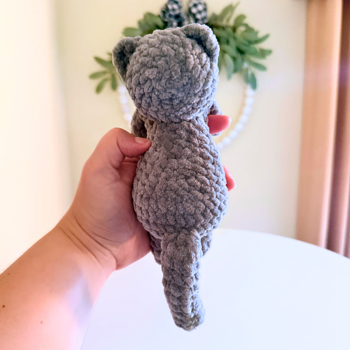 Perch Pal Cat Plushie — Handmade Crochet Cat That Hangs Over Your Screen