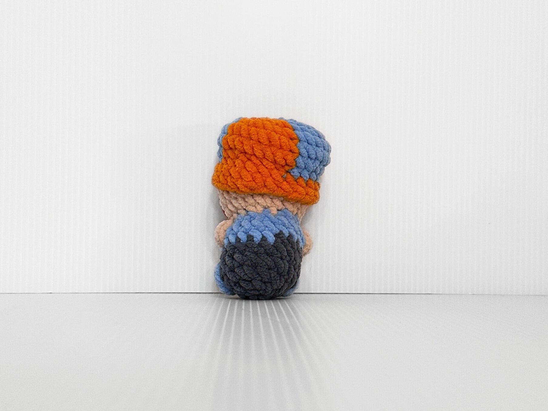 Blippi Inspired Crochet Keychain Handmade Clip On Charm Amigurumi Gift - pursuitofcraftyness
