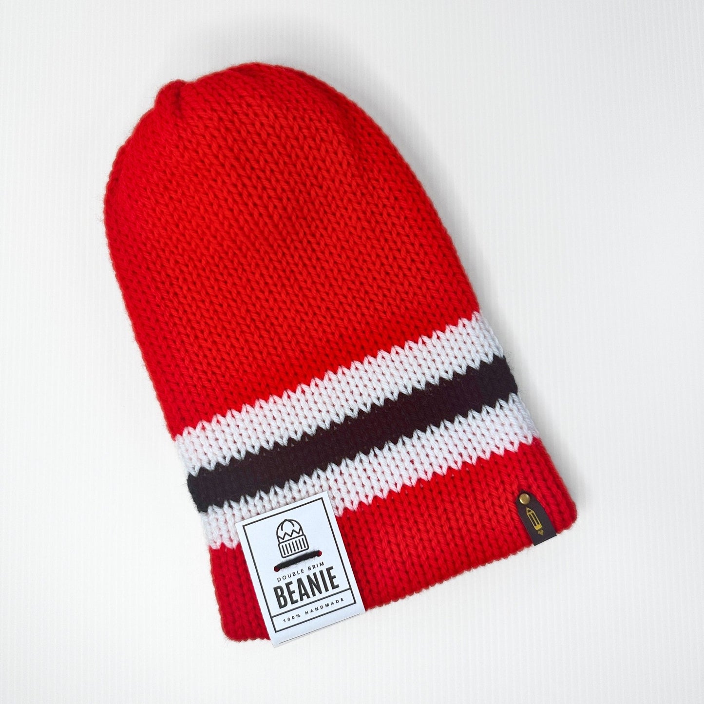 Bright Vintage - Inspired Striped Knit Winter Hat - Stay Cozy while Showing Off Your Team Pride - pursuitofcraftyness