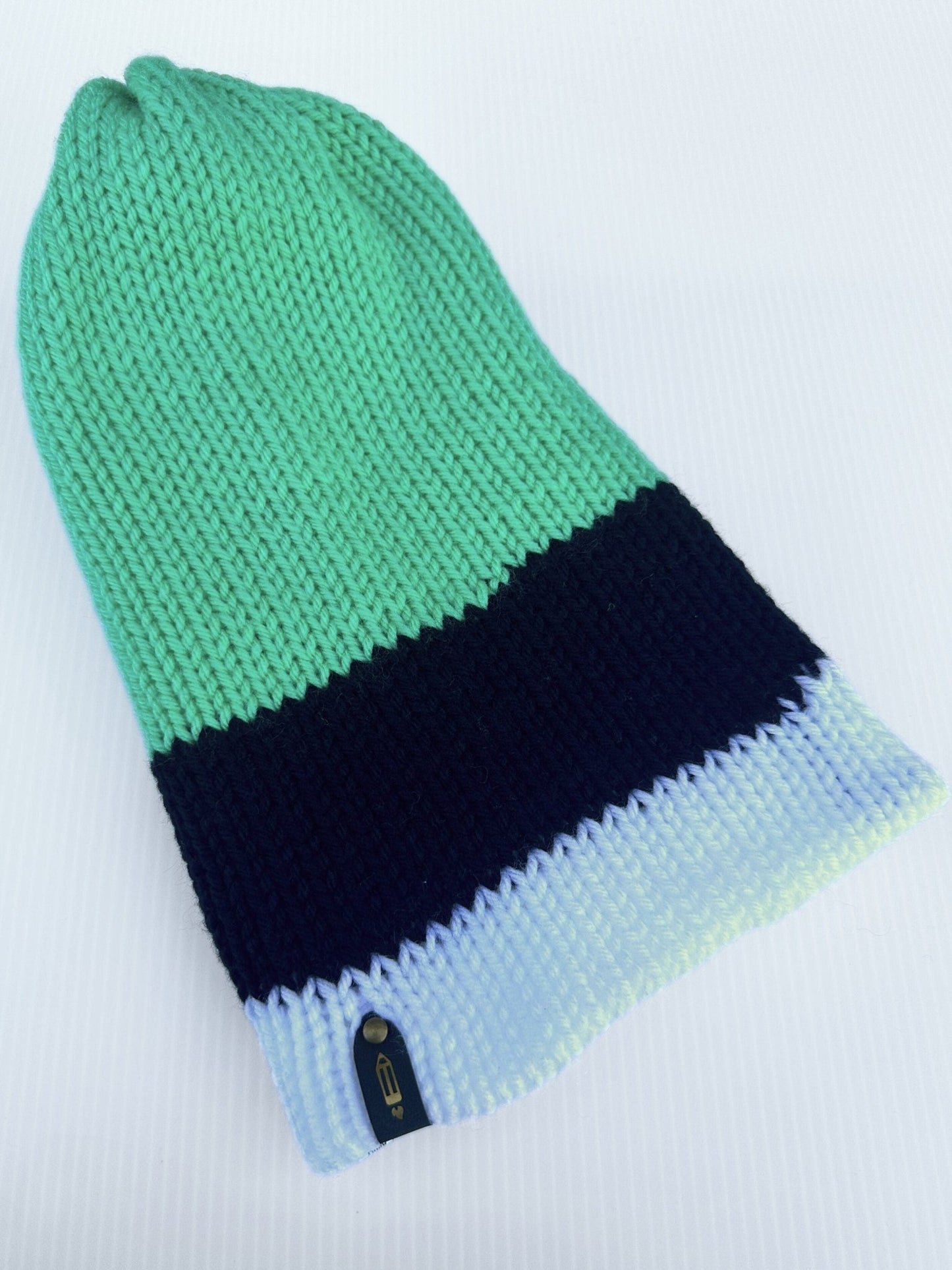 Chunky Knit Beanie: Multi - Colored Acrylic Winter Hat - pursuitofcraftyness
