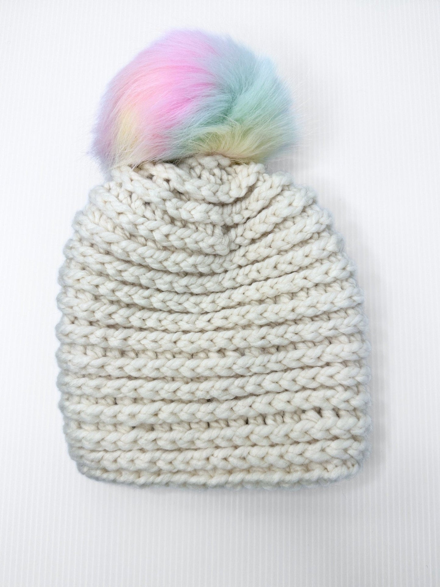 Crochet Beanie with Faux Fur Pom: Acrylic Wool Blend Winter Hat - pursuitofcraftyness