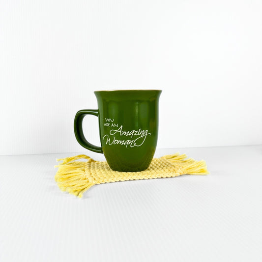 Crochet Cotton Mug Rugs with Tassels: Handmade Coaster Set - pursuitofcraftyness
