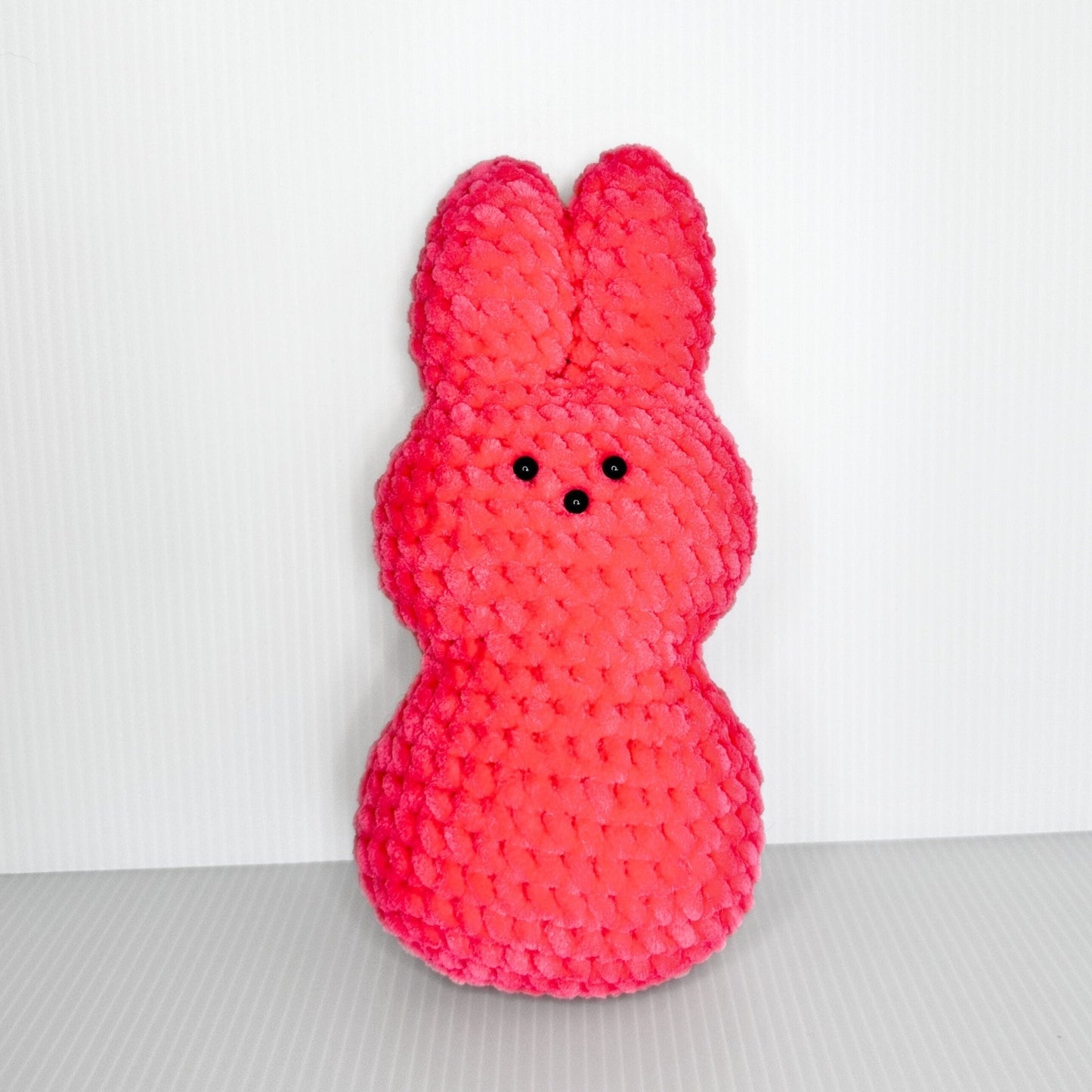 Crochet Peep Bunny: Handmade Marshmallow Plushy, Easter Decor - pursuitofcraftyness