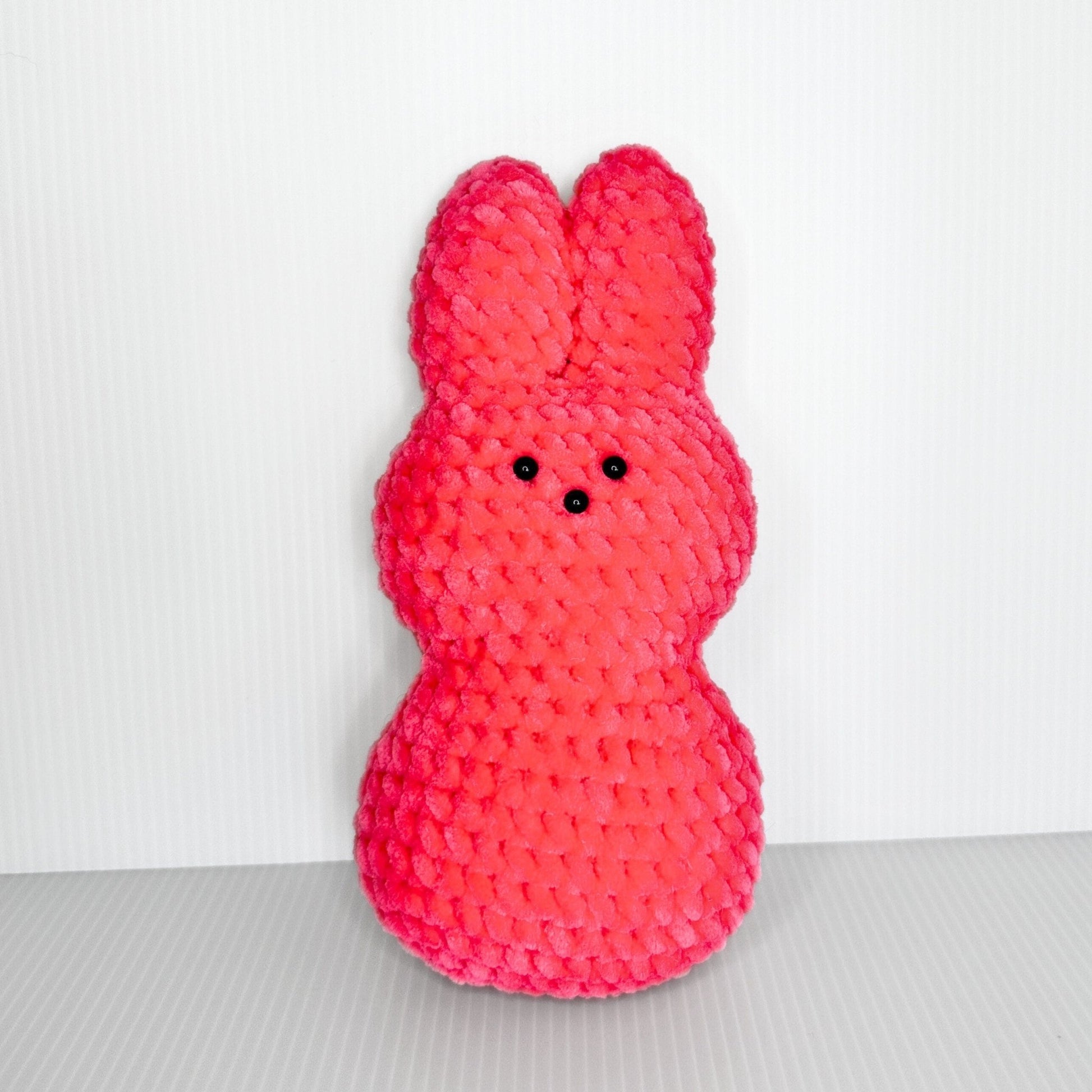 Crochet Peep Bunny: Handmade Marshmallow Plushy, Easter Decor - pursuitofcraftyness