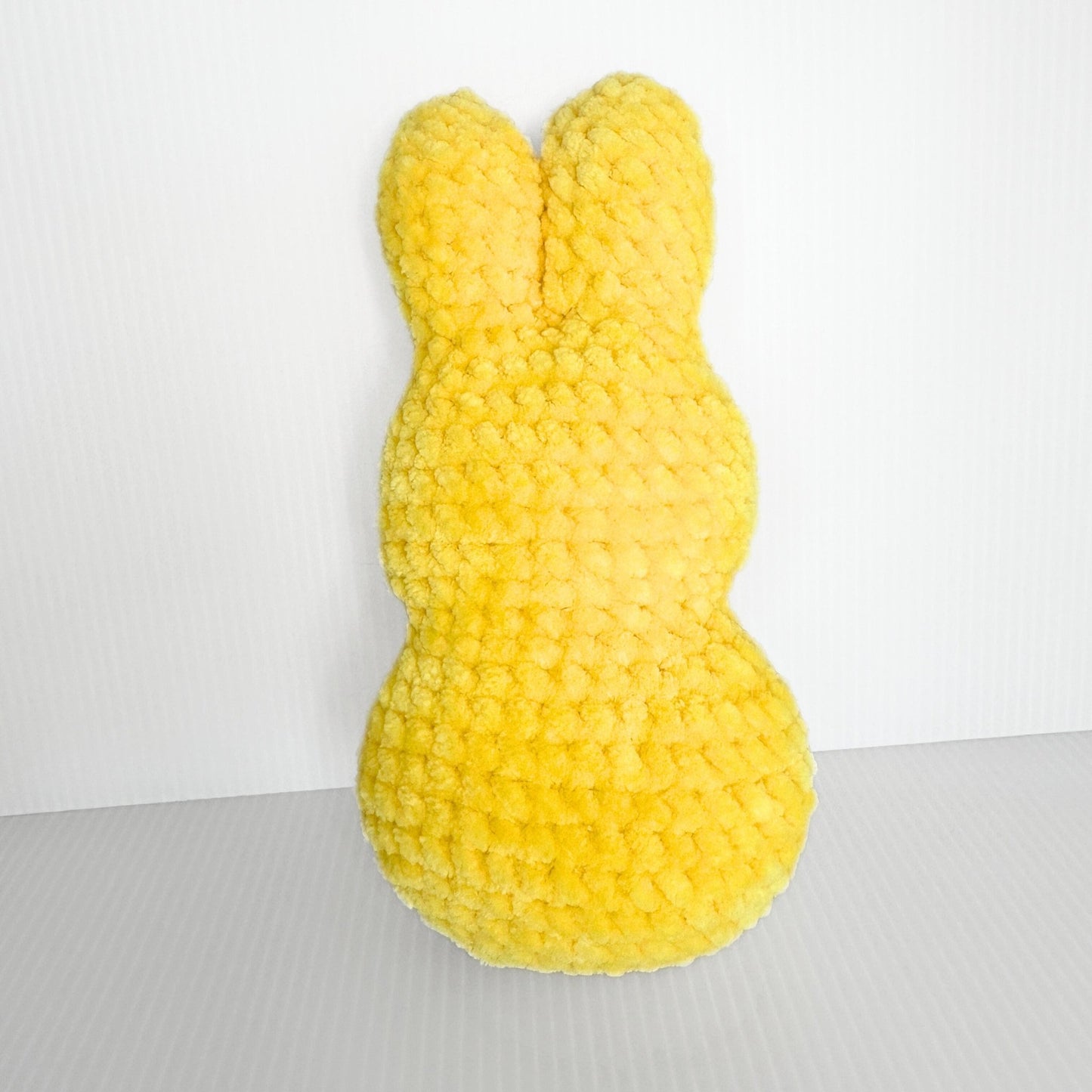 Crochet Peep Bunny: Handmade Marshmallow Plushy, Easter Decor - pursuitofcraftyness