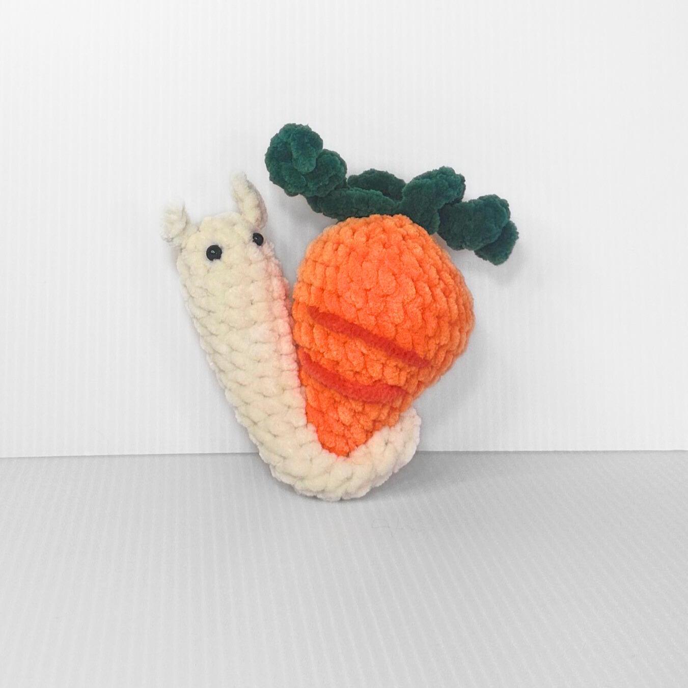 Crochet Veggie Snail Plushie Set: Adorable Vegetable Collection - pursuitofcraftyness