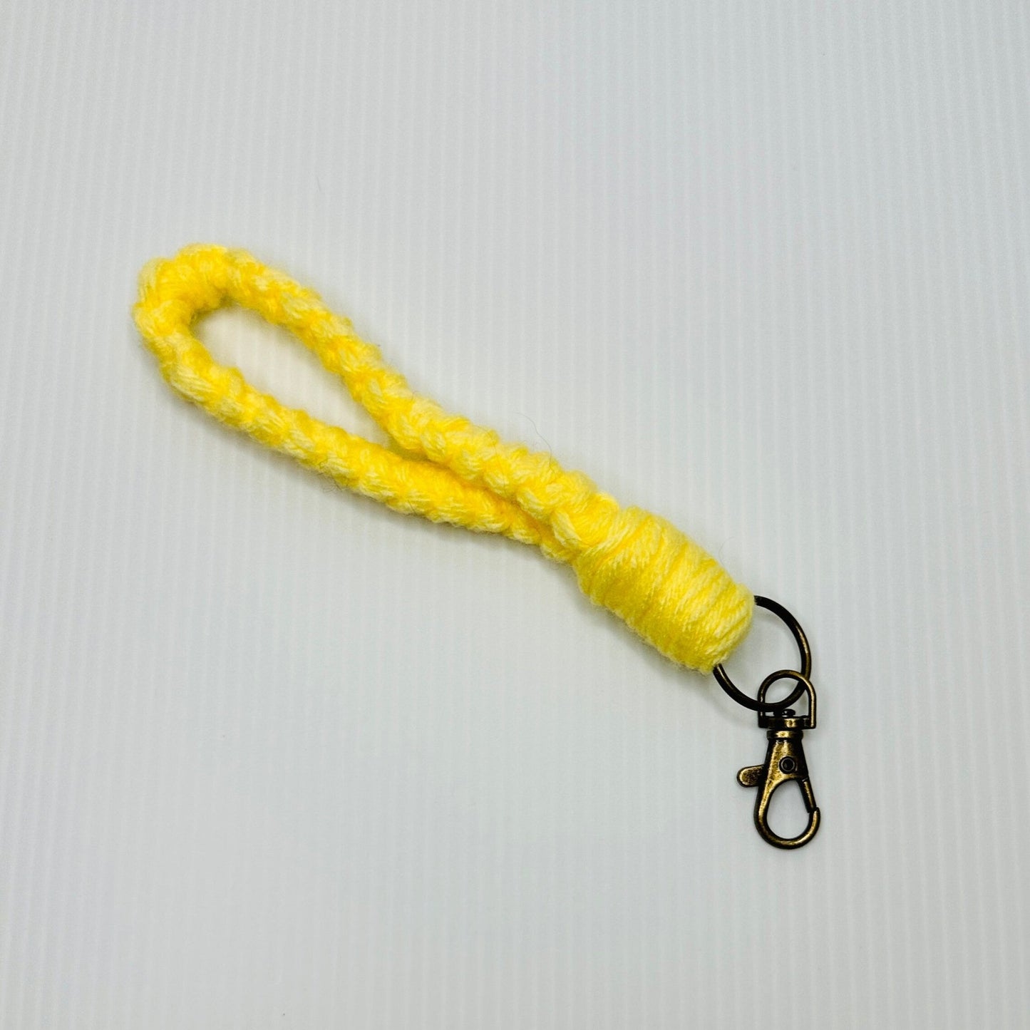Crochet Wristlet Keychain: Handmade Acrylic Fashion Accessory - pursuitofcraftyness