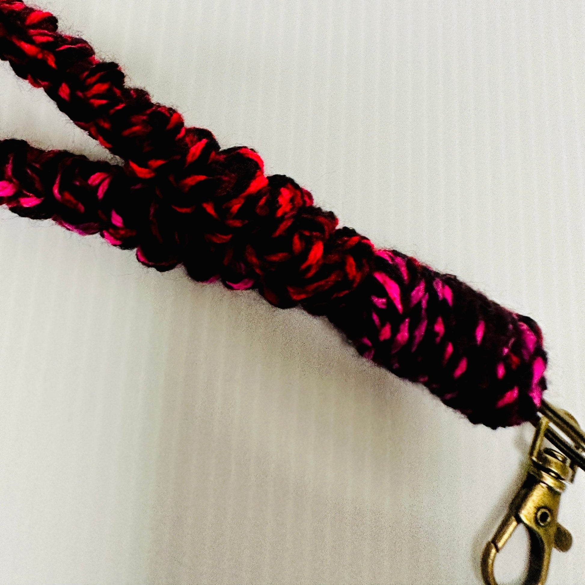 Crochet Wristlet Keychain: Handmade Acrylic Fashion Accessory - pursuitofcraftyness