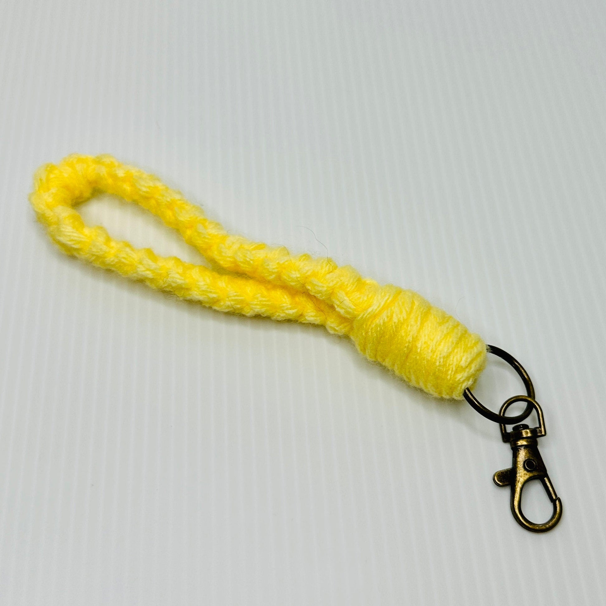 Crochet Wristlet Keychain: Handmade Acrylic Fashion Accessory - pursuitofcraftyness