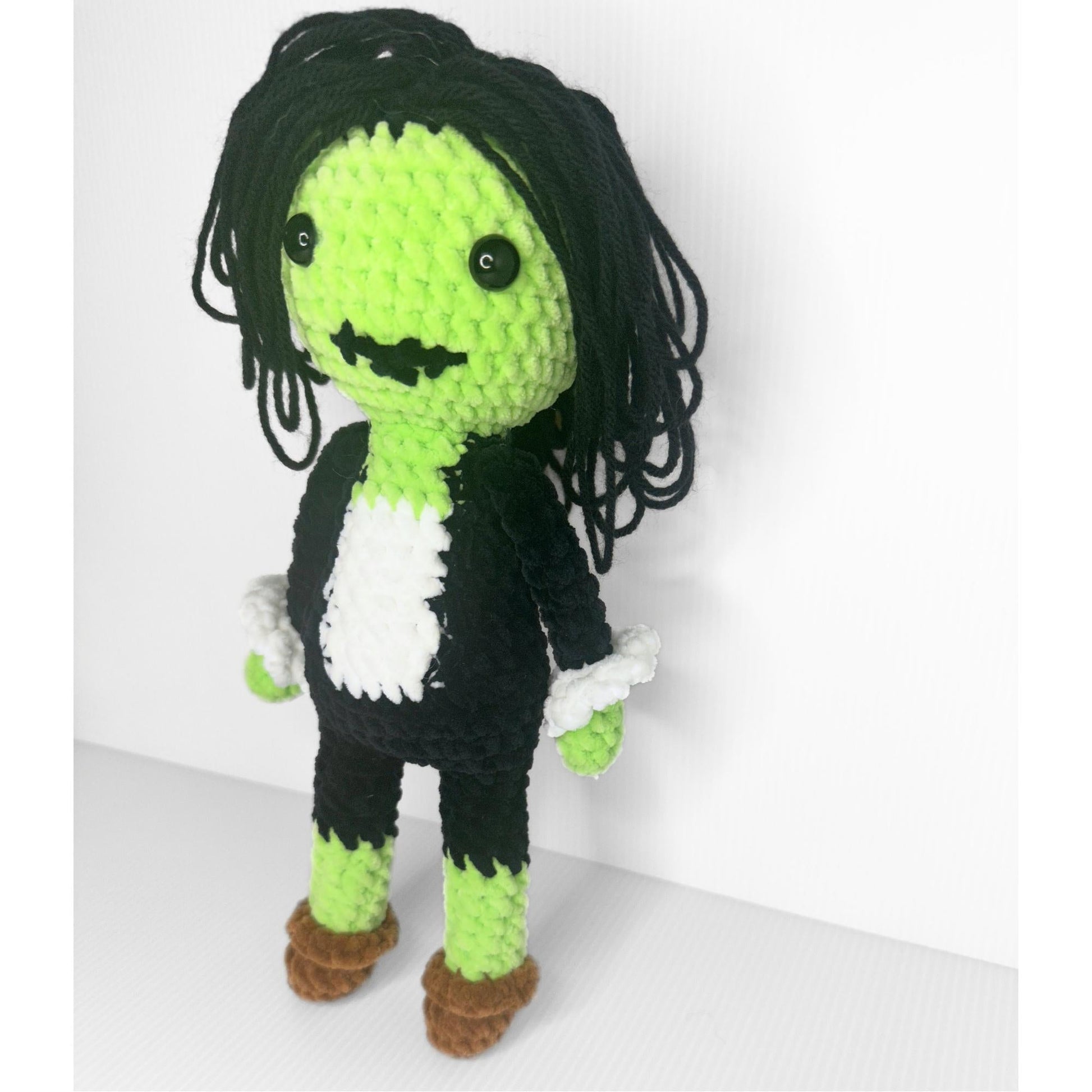 Crochet Zombie Doll – Handmade Zombie Plushie - Inspired Collectible - pursuitofcraftyness