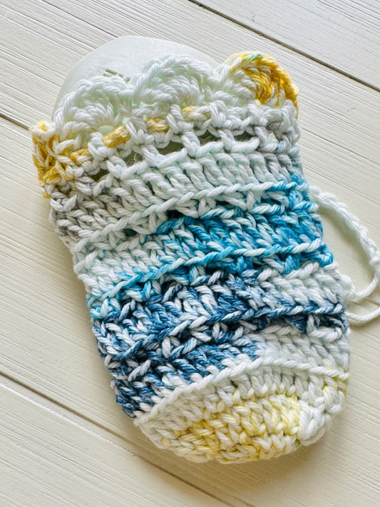 Handcrafted Crochet Cotton Soap Saver - Ecofriendly and Reusable Spa Set Accessory - pursuitofcraftyness