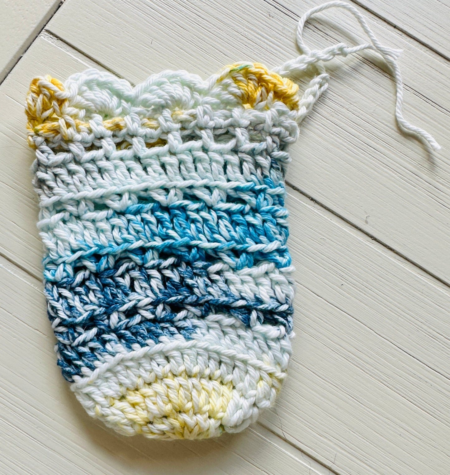 Handcrafted Crochet Cotton Soap Saver - Ecofriendly and Reusable Spa Set Accessory - pursuitofcraftyness