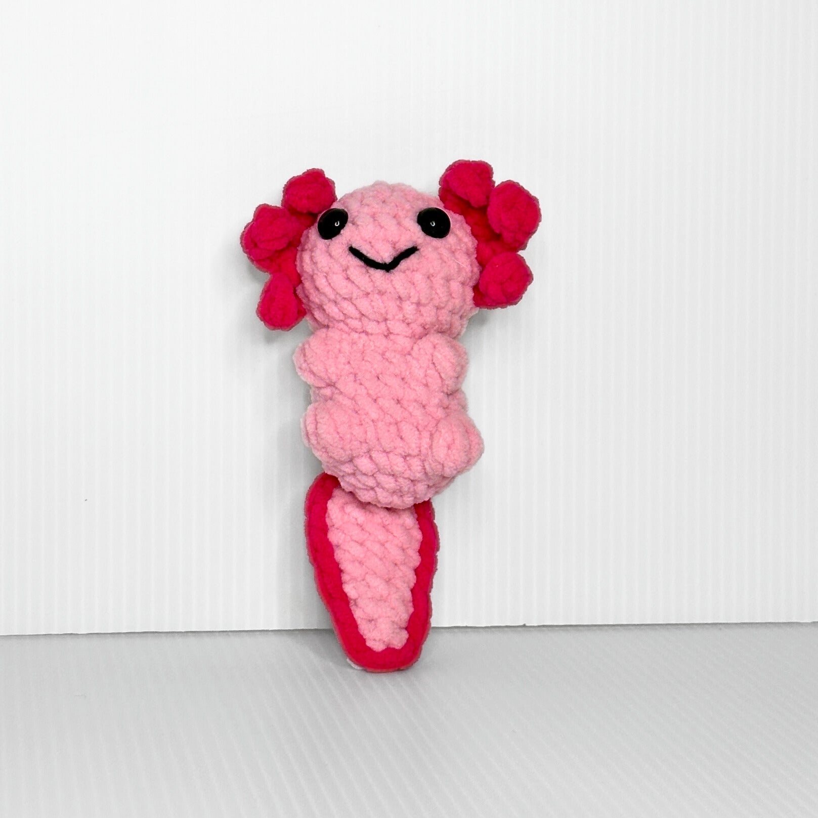 Handmade Axolotl Crochet Keychain, Kawaii Axolotl Bag Charm with Feathery Gills, Cute Water Creature Accessory, Choose Your Color - pursuitofcraftyness