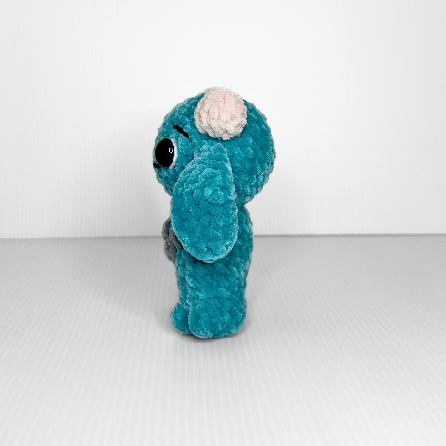 Handmade Baby Goblin Crochet Plush — Teal Chunky Velvet Yarn Kawaii Fantasy Stuffed Animal - pursuitofcraftyness