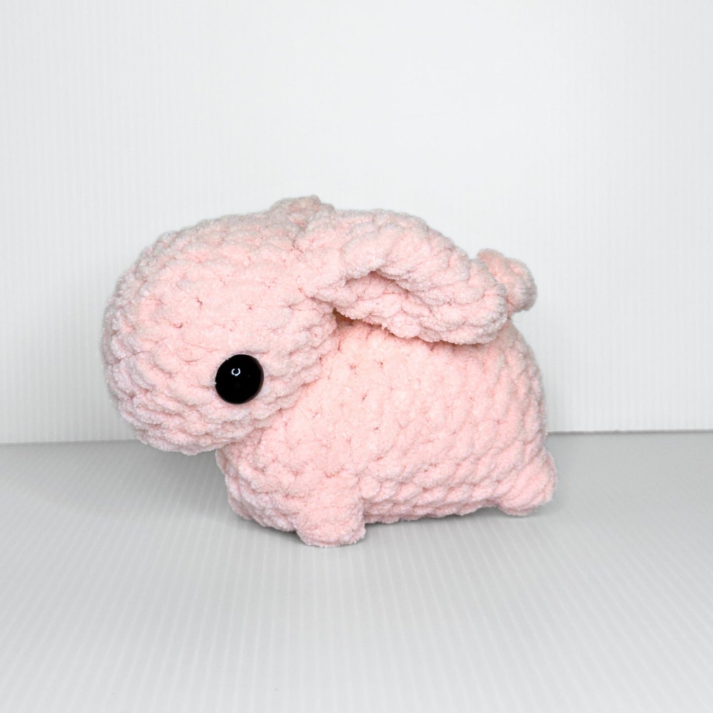 Handmade Beau the Bunny Crochet Plush — Lop Ear Stuffed Rabbit in Chunky Yarn, Choose Your Color - pursuitofcraftyness