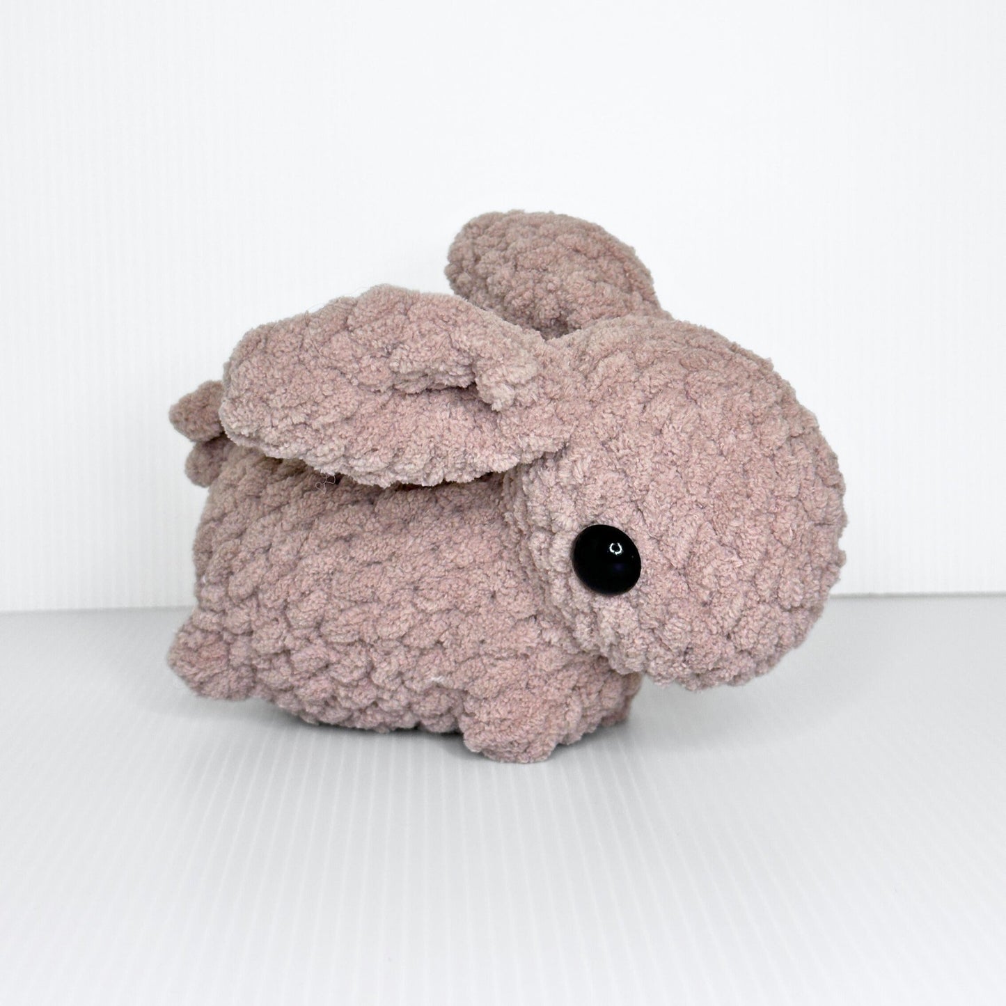 Handmade Beau the Bunny Crochet Plush — Lop Ear Stuffed Rabbit in Chunky Yarn, Choose Your Color - pursuitofcraftyness