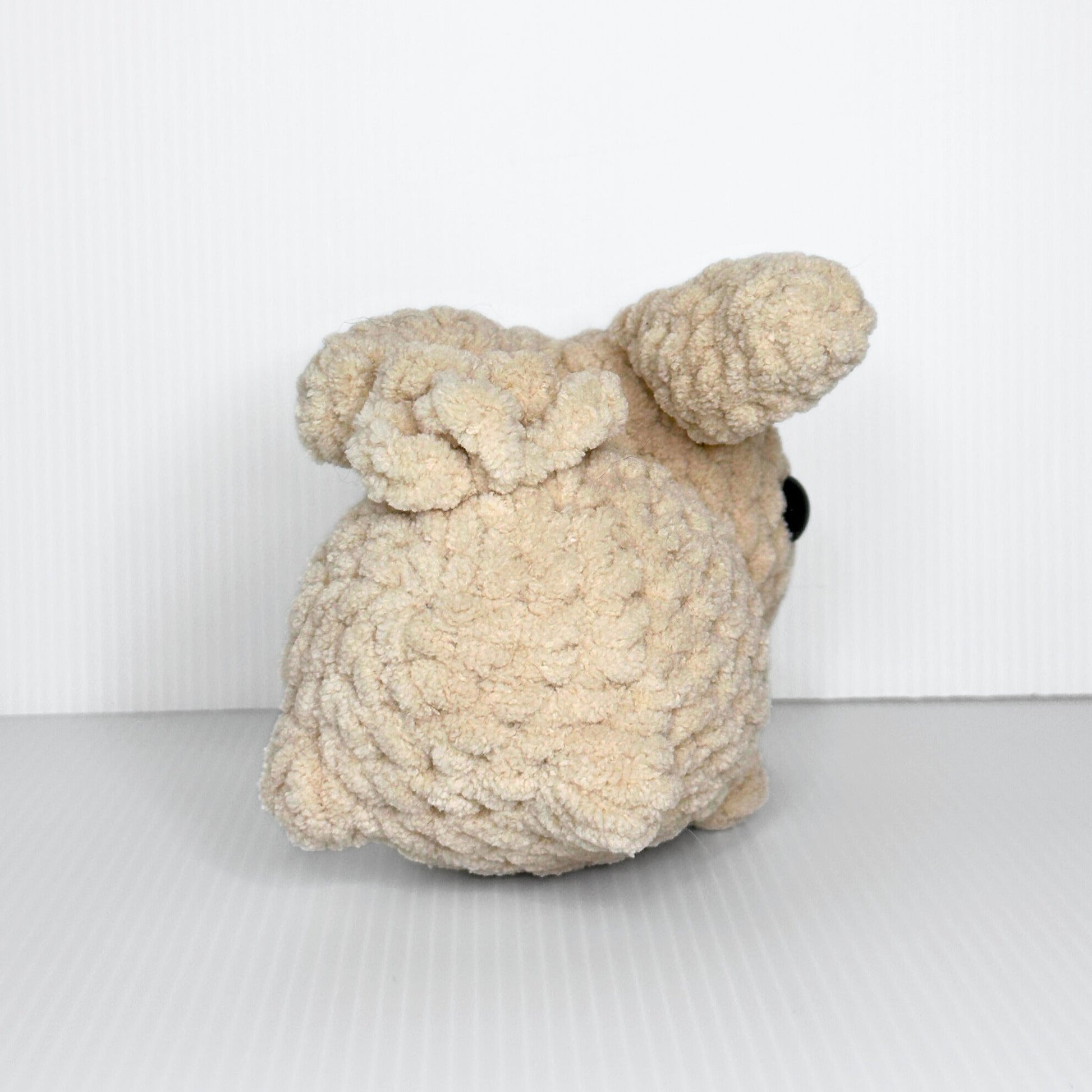 Handmade Beau the Bunny Crochet Plush — Lop Ear Stuffed Rabbit in Chunky Yarn, Choose Your Color - pursuitofcraftyness