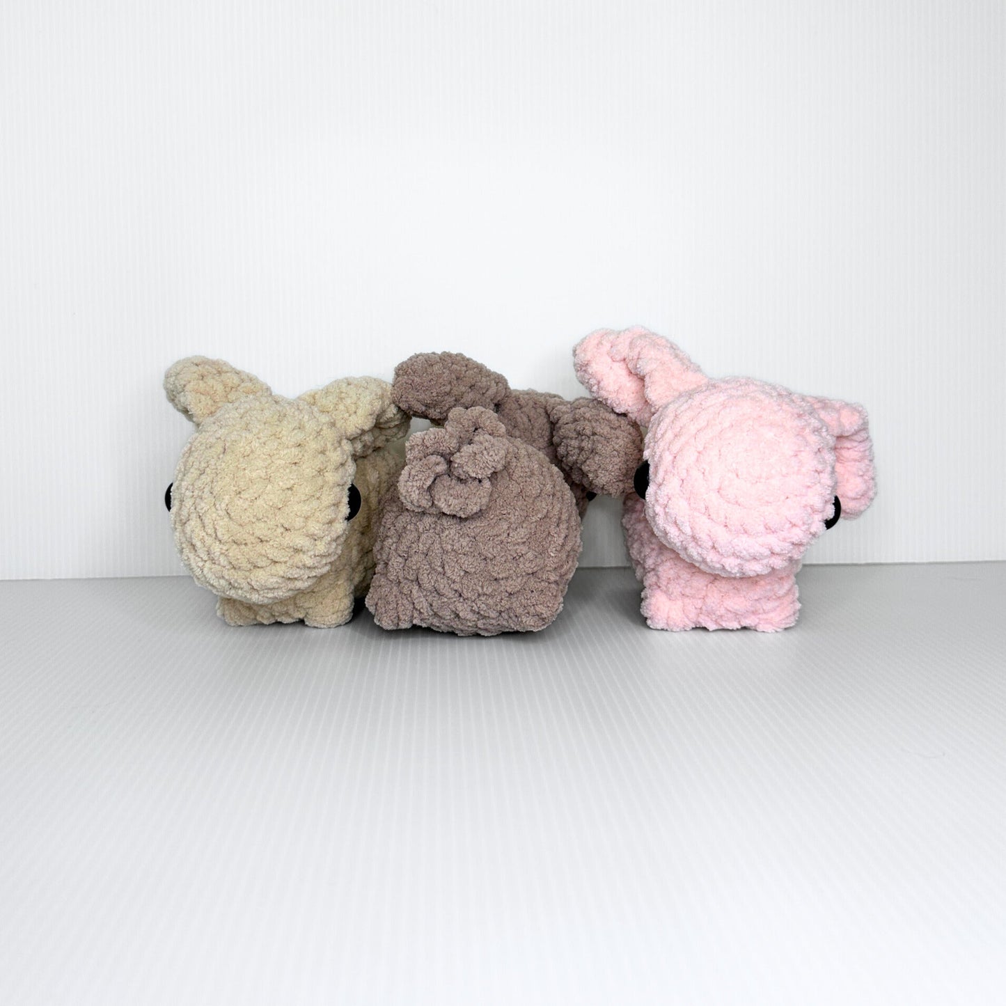 Handmade Beau the Bunny Crochet Plush — Lop Ear Stuffed Rabbit in Chunky Yarn, Choose Your Color - pursuitofcraftyness
