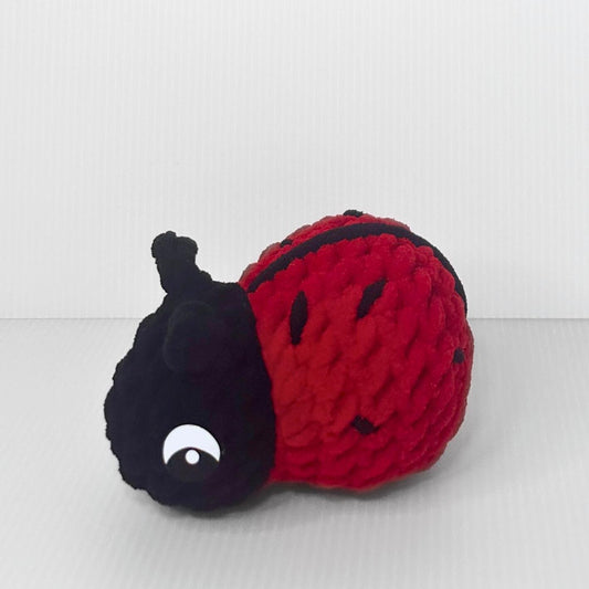 Handmade Crochet Ladybug Plushie – Small Stuffed Ladybug Toy in Red or Pink - pursuitofcraftyness
